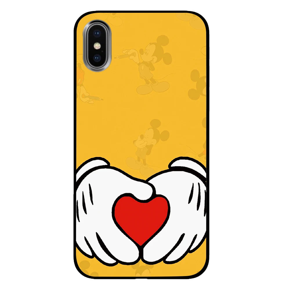 2 Микки Маус черный чехол ТПУ чехол для iPhone 5 5S 6 6s 7 8 Plus X XS XR 11 Pro Max - Цвет: 2