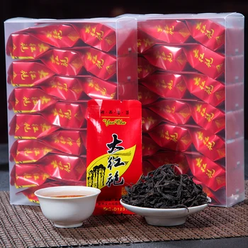 

2019 year New dahongpao tea Da hong pao tea include box 250g Oolong Tea Bright Red Robe Wuyi Mount Rock Tea