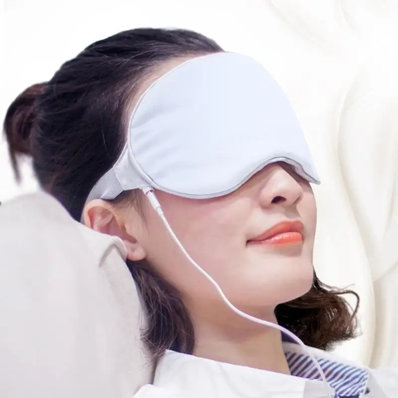 1 шт. USB электрическая Графен терапия с подогревом маска для глаз дышащий тент покрытие путешествия расслабляющий помощь Повязка на глаза очки для сна