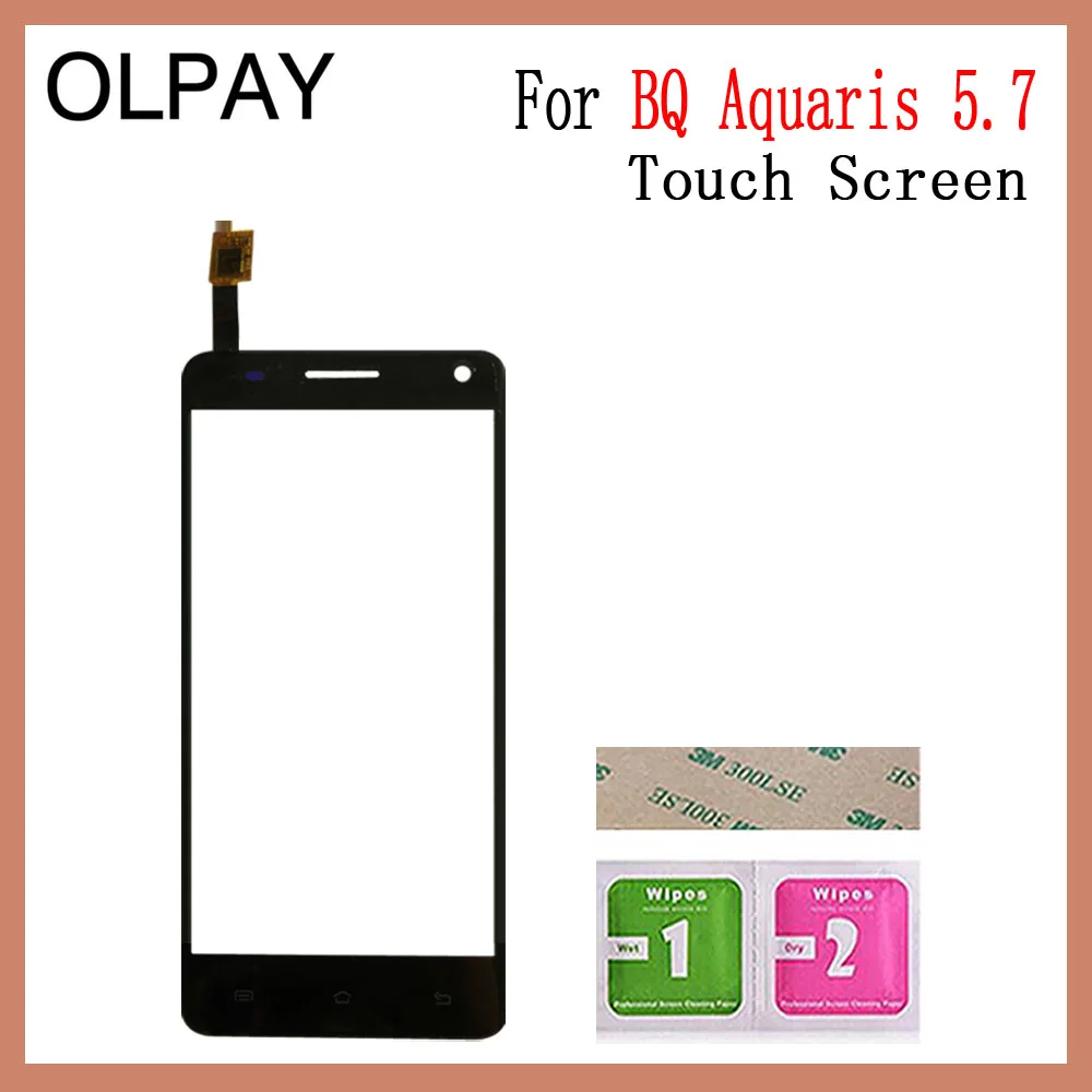 OLPAY 5,7 ''сенсорный экран для BQ Aquaris 5,7 сенсорный экран стекло дигитайзер панель объектив сенсор Ремонт Бесплатный клей+ салфетки