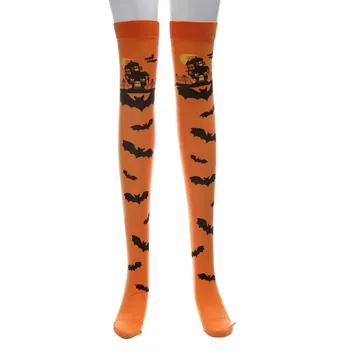 

Halloween socks for women Halloween носки Print Long Tube Knee Socks Dress Party Funny Dress Up Prop Halloween gifts гольфы 40*