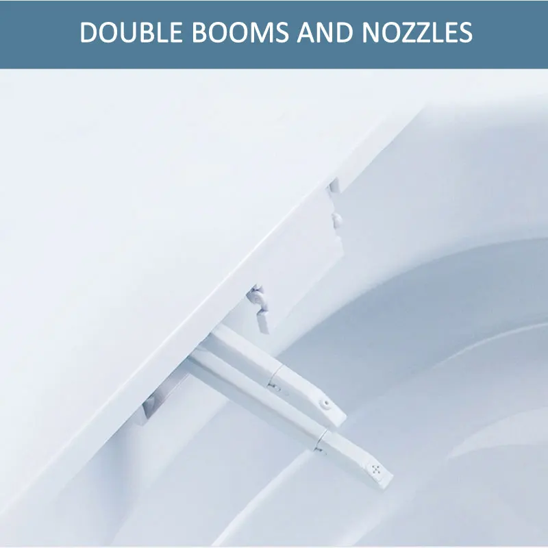 EcoFresh Smart toilet seat Electric Bidet cover short size intelligent bidet double nozzles bidet sprayer heat clean dry Massage