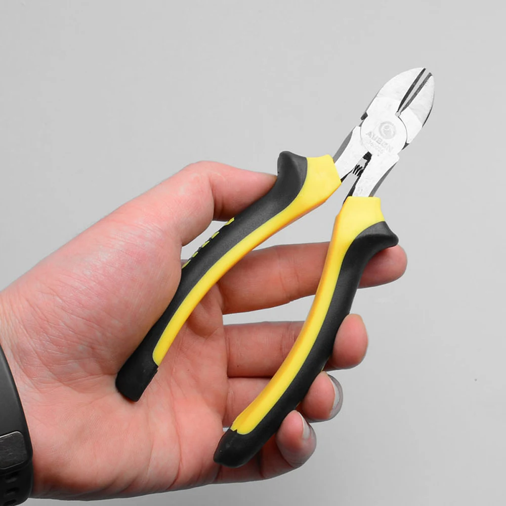 Cutting Pliers Diagonal Cutter Round Jaw Micro Beading Pliers Electrical Wires Cutters 6" Cut Side Snips Plier With Hand Cover