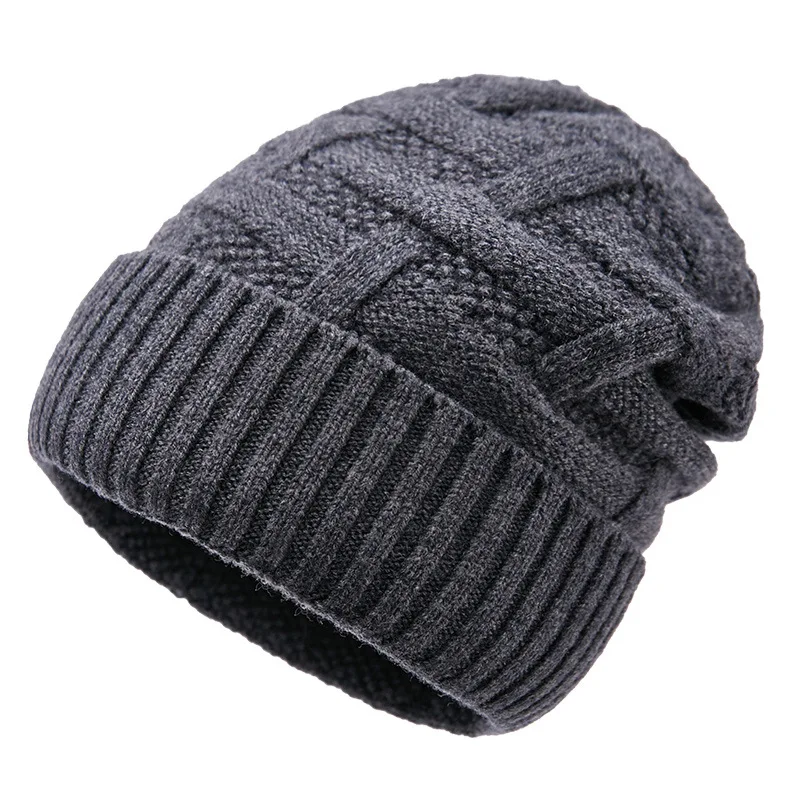 

Hat Men Beanie Winter Wool Knit Brim Autumn Warm Skiing Accessory For Teenagers Outdoor