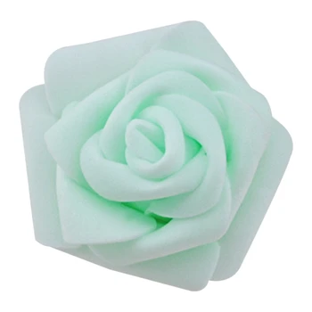 

High Quality 100pcs / bag 6cm Foam Rose Heads Artificial Flower Heads Wedding Decoration(mint green)