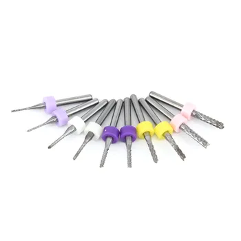 

10pcs Mini Pcb Carbide Tools End Mill Cnc Cutting Bits Milling Cutters Kit Set.