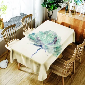 

Flower Tablecloth Waterproof Oilcloth Rectangular Tapetes Party Banquet Table Cover Dining Oilproof Home Table Cloths