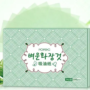 

100PCS Summer Oil Blotting Sheets Oil Absorbing Papers Cleanser Oil Control Shrink Pore Face Cleaning Tool