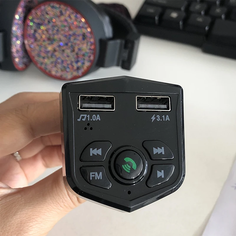 Bluetooth 5,0 FM Moudlator гарнитура для звонков Автомобильный mp3 плеер двойной USB зарядное устройство Поддержка TF U диск воспроизведения музыки