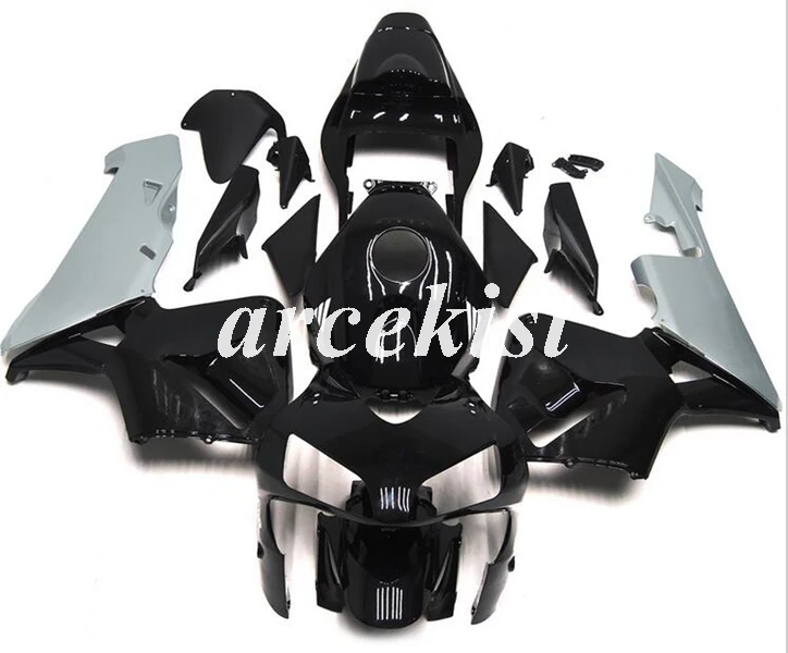 Литьевая Форма ABS мотоцикл обтекатели комплект подходит для CBR600RR F5 2003 2004 03 04 Кузов Набор оранжевый - Цвет: Black