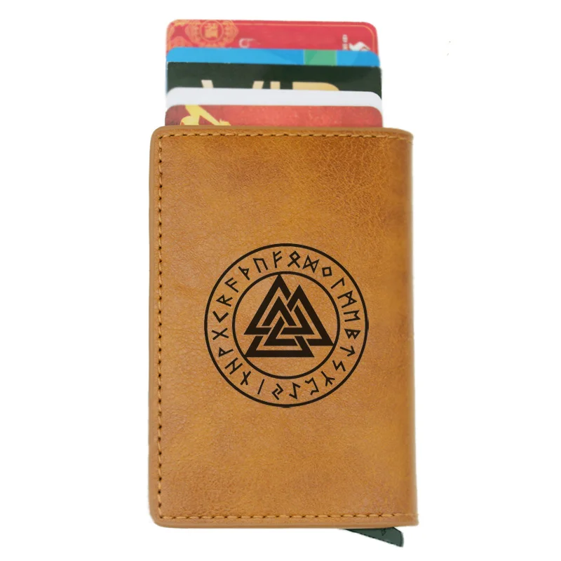 Triangle Valknut Чехол для карт в стиле norских викингов дизайнерский RFID держатель