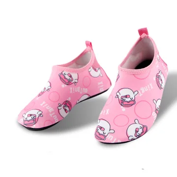 Diving fish pink Kids Quick-Dry Water Shoes Cartoon Printed Baby Shoes Car Dinosaur Girls Boys Moccasins Barefoot Aqua Socks For Beach Pool - Цвет: Diving fish pink