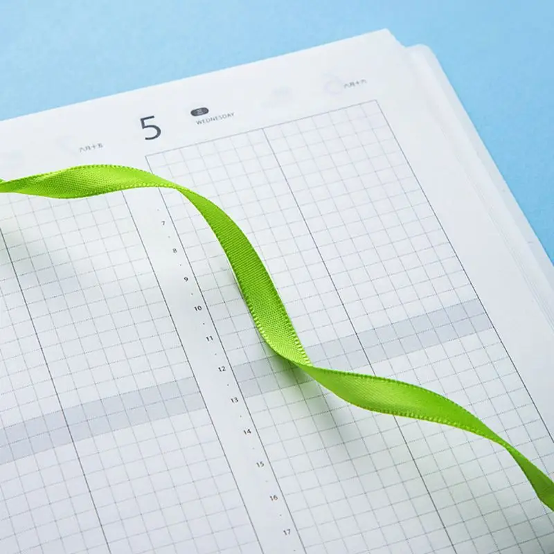 Leaf Agenda Planner Organizer B6 Daily Notebook Horizontal Line Grid Manual