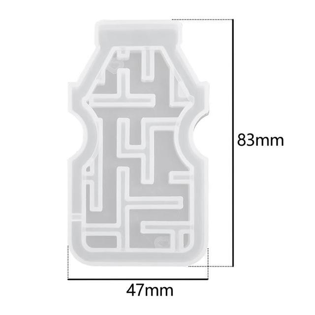 Maze Silicone Mold Shaker Molds Milk Bottle Heart Shape UV Epoxy Resin Mold Heart Keychain Pendant Craft Jewelry Tools