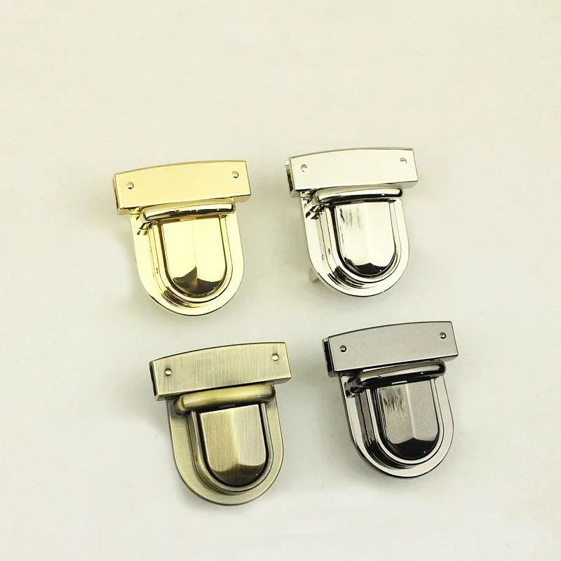 10Pc Metal Press Push Lock Tongue lock Bag Briefcase Spring Lock Snap Decorative Clasps Closure Leather Craft Hardware Accessory