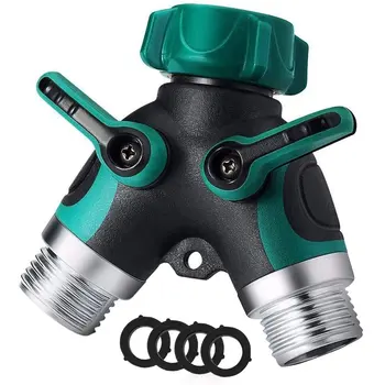 

Y-Type Double-Way One-In Two-Out Shunt Connector Garden Faucet Valve Switch Faucet Double Pass Diverter