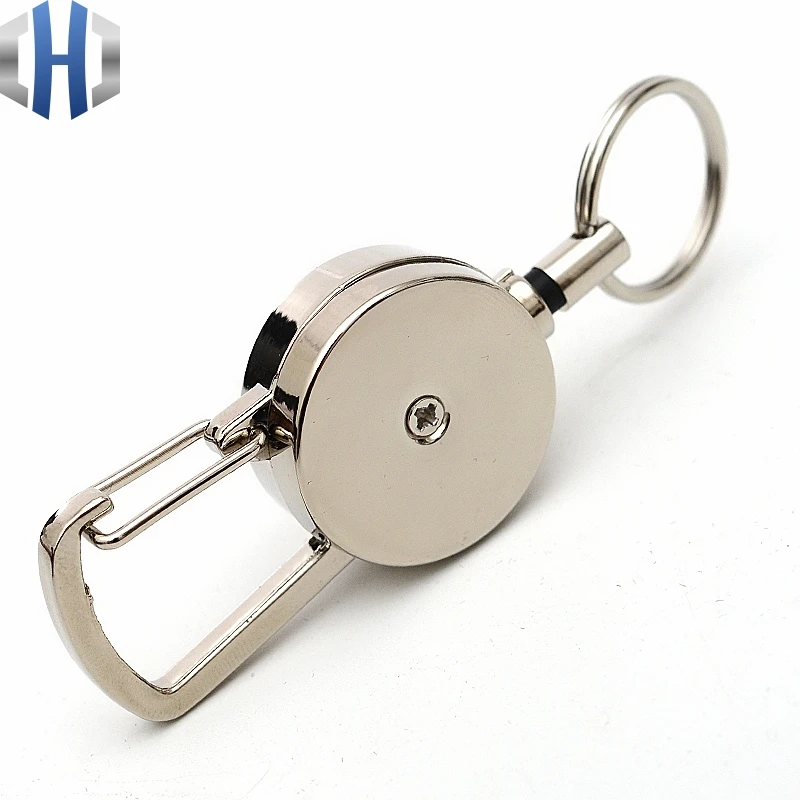 

2.5cm Metal Keychain High Rebound Key Ring Anti-lost EDC Buckle