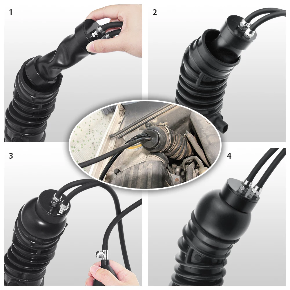Quick Universal Intake Adaptor Quick Seal Intake / Exhaust Adapter For Automotive Machine Smoke Leak Detector Diagostic Tool