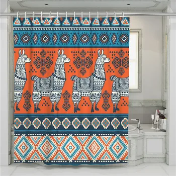 

A Bohemia 3D Shower Curtain Bathroom Waterproof Polyester Printing Curtains for Bathroom Shower Hooks