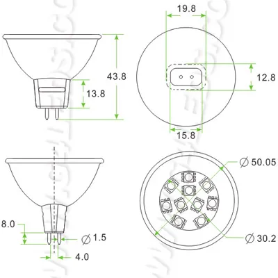 MR16 светодиодный шарик SMD 10 шт 12V Коммерческая инженерия крытый профессиональный парусный спорт 10 шт./лот