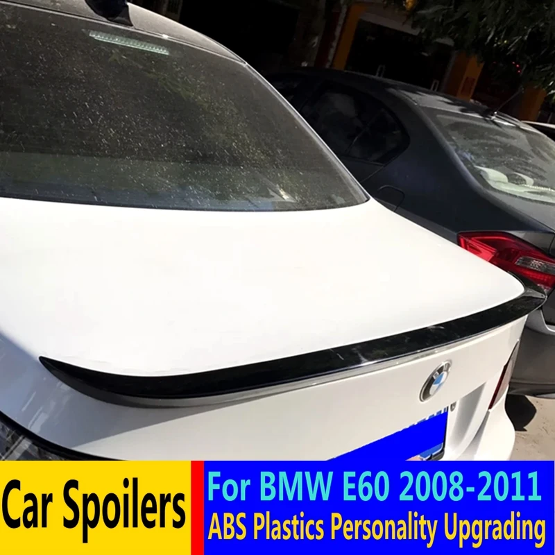 Спойлер для BMW E60 M5 520 525 535 спойлер 2005 2006 2007 2008 2009 2010 ABS праймер краски | Автомобили и