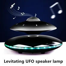Levitação ufo alto-falante lâmpada de mesa led night light bluetooth suspensão preto tecnologia carregamento sem fio alta fidelidade som led luz