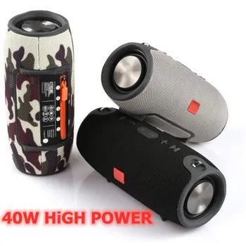 

High Power 40W Bluetooth Speaker Waterproof Portable Column Super Bass Stereo For Computer PC Speakers with FM Radio BT AUX TF