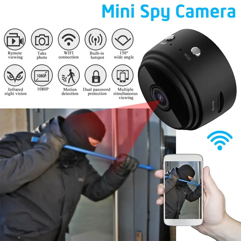 

24Hr HD 1080P Cloud Wireless IP Camera Intelligent Auto Humen Motion Detection Home Outdoor Security Network Mini Wifi Camera
