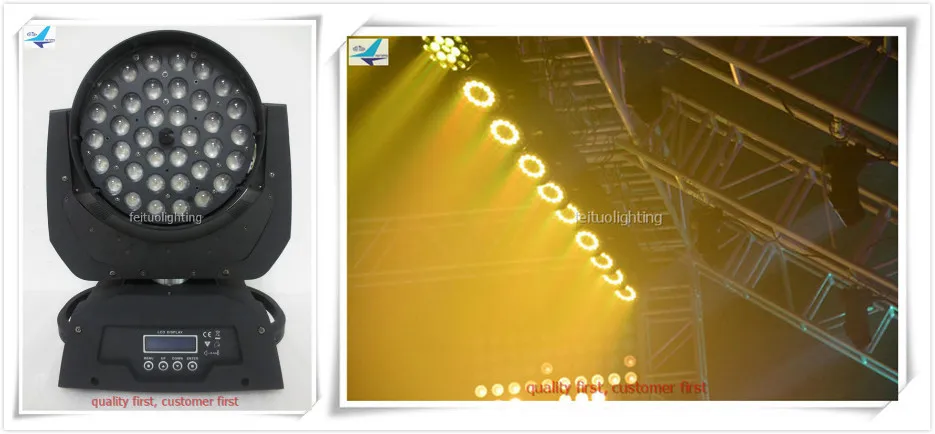 E-2 светильник s с Чехол высокой мощности 36X18W zoom led moving head wash rainbow effect dj disco светильник