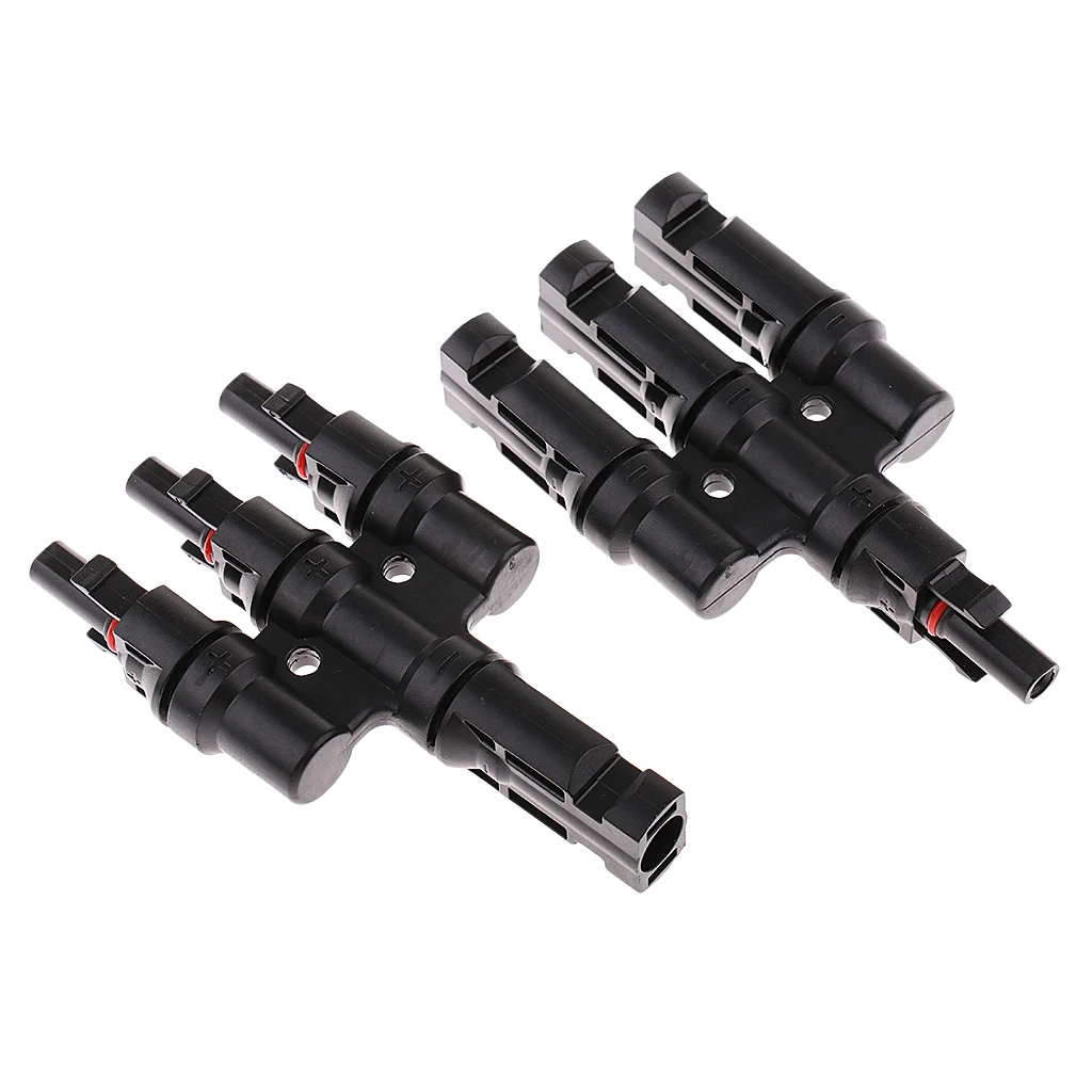 

2 Pack MC4 3 Branch Solar Panel Connector Male&Female Cable Splitter Coupler