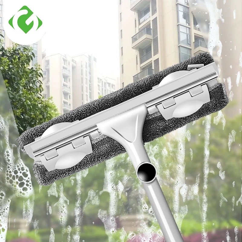 Telescopic-Rod Squeegee Wiper Cleaning-Brush Window-Cleaner Glass Rubber Long-Handle