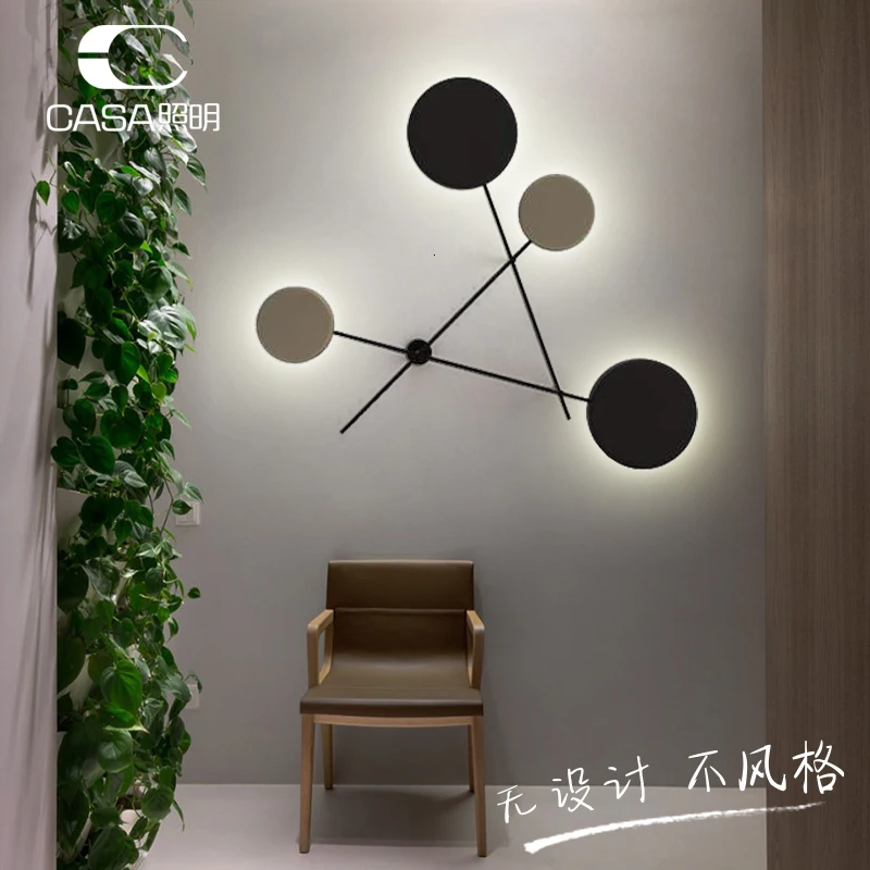

Industry Wind Wall Lamp A Living Room Modern Concise Originality Personality Round Bedside Lamp Bedroom Designer Wall Lamp