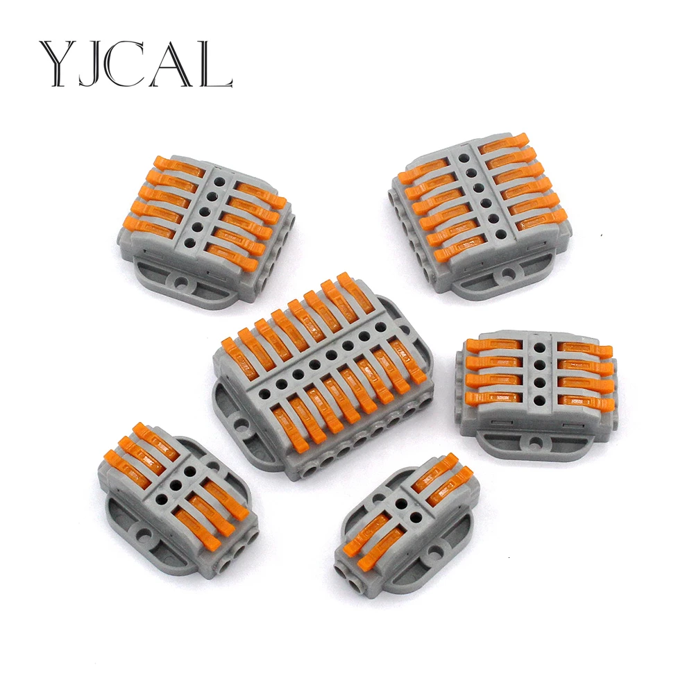 Conector de Fio de Luz Clipe de Cobre-alumínio Led tipo Fixo Push-on Terminal Bloco Gaiola Primavera Universal Rápido Fiação Butt Plug