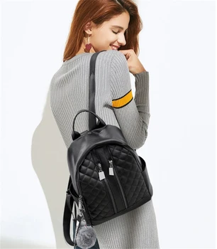

2019 New Fashion Women Girls School Bag PU Leather Backpack Mini Rucksack Purse Travel Bags