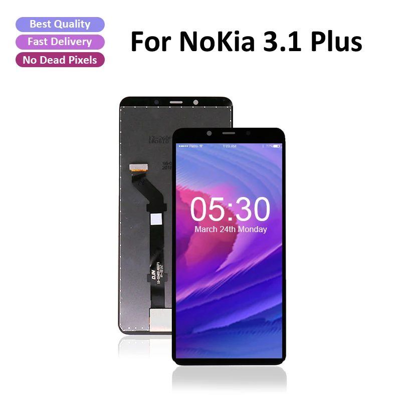 ЖК дисплей для Nokia 3 1 Plus сенсорная панель дигитайзер в сборе дисплей|Экраны