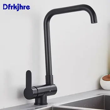 

Kitchen Faucet 360 Rotate Black Smart Touch Inductive Sensitive Mixer Faucet Tap Kitchen Rubber Design Hot And Cold Deck Mount