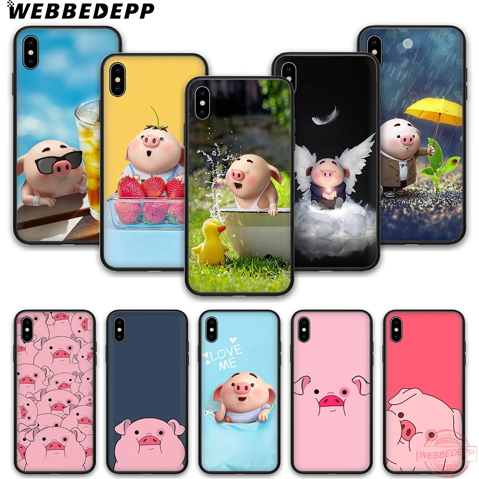 WEBBEDEPP милый мультяшный поросенок Мягкий силиконовый чехол для телефона iPhone 5 6 7 8