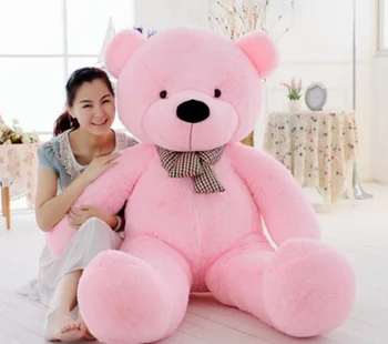 

78" Giant Huge Big Pink Teddy Bear Plush Soft Stuffed Animal Toys Doll+Ems Ship Toys For Children Cat Plush