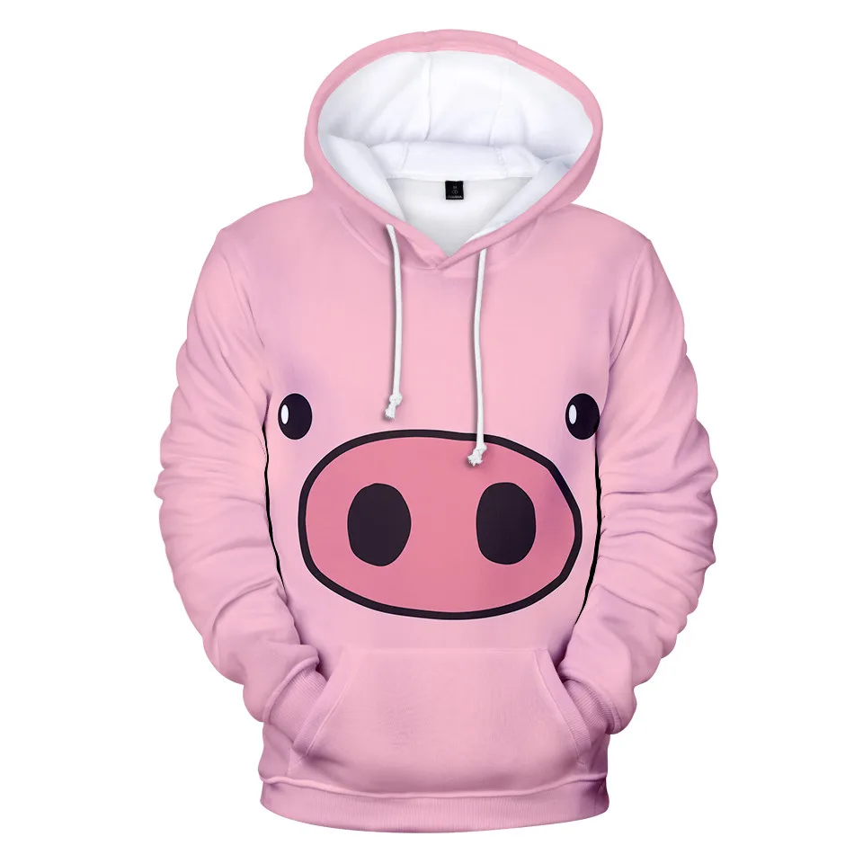 Женская толстовка с капюшоном Lucky Pig модная повседневная в стиле хип-хоп для зимы