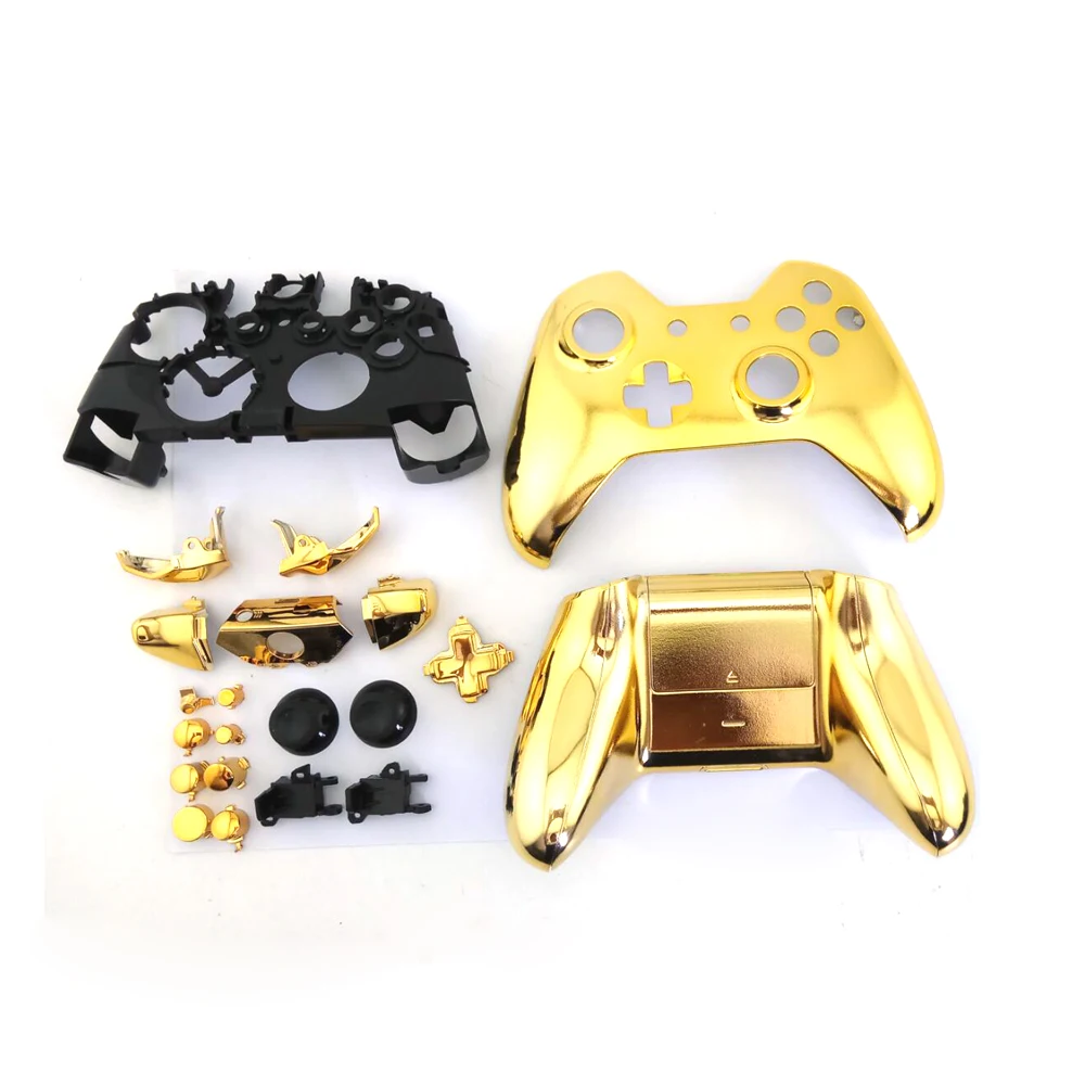 1 комплект золотой хром полный корпус беспроводной игровой контроллер чехол с кнопками для Xbox One 3,5 мм разъем для гарнитуры