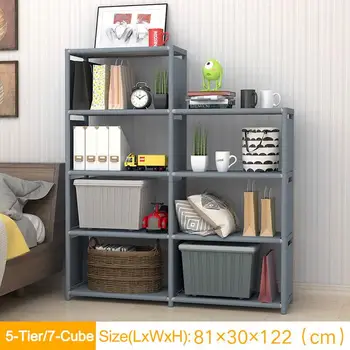 

Multilayer Simple Assembled Bookshelf Corner Closet Sundries Book Storage Organizer Easy Moving Shelf Bookcase Kids Home Decor
