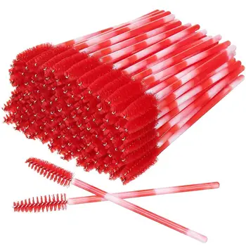 

200pcs/lot Colorful Handle Disposable Mascara Wands Applicator Lash Nylon Makeup Brushes Eyelash Extension Makeup Accessorices