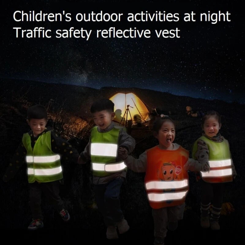 Children High Visibility Reflective Safety Vest Clothing Reflective Gear for Running, Cycling, Jogging outdoor activities