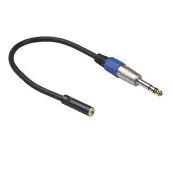 

0.3m 6.35mm Male to 3.5mm Female Earphone 3.5mm AUX Jack Audio Extension Cable Cord Car Headphone Louder Adapter