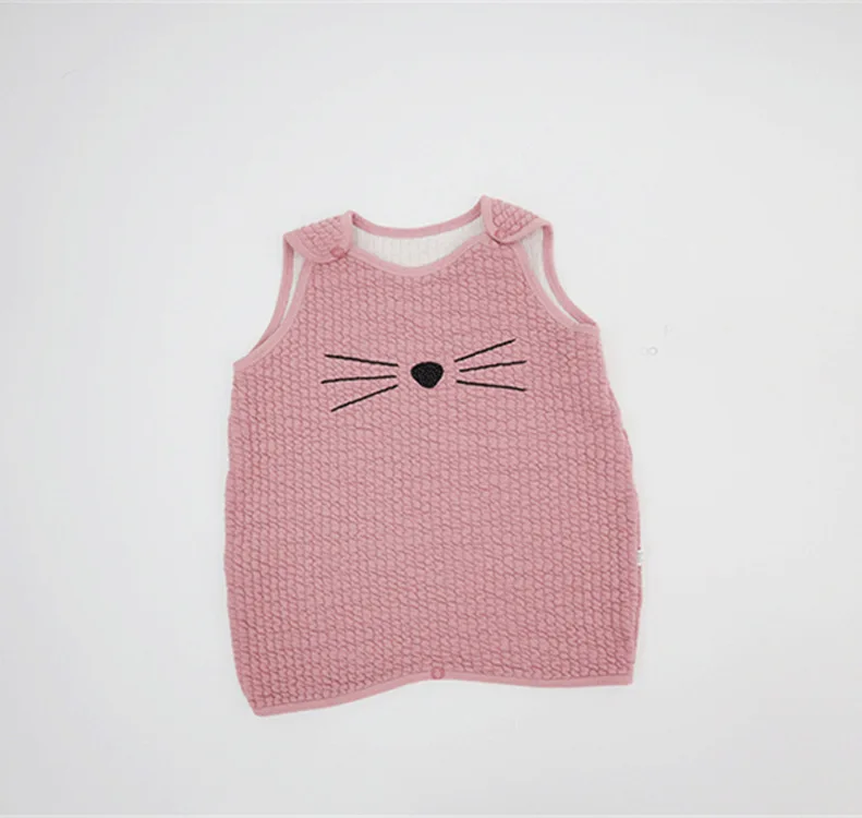 Baby Cartoon Sleeping Bag Vest Soft Infantil Spring Autumn Cotton Toddler Sleep Sack Kids Slaapzak Bed Children Pajamas Jumpsuit