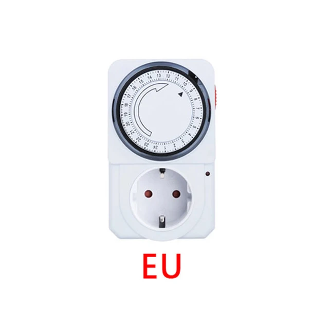2x 24 h Plug-in Switch Timers secteur UK 3 Broches Feux Horloge temps prise murale