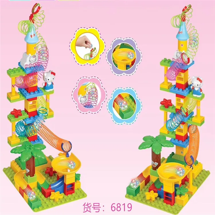 

New Style Rainbow Ring Collocation Light Ball Bearing Building Blocks Toy Educational Assembling Building Blocks 3 + Boys And Gi