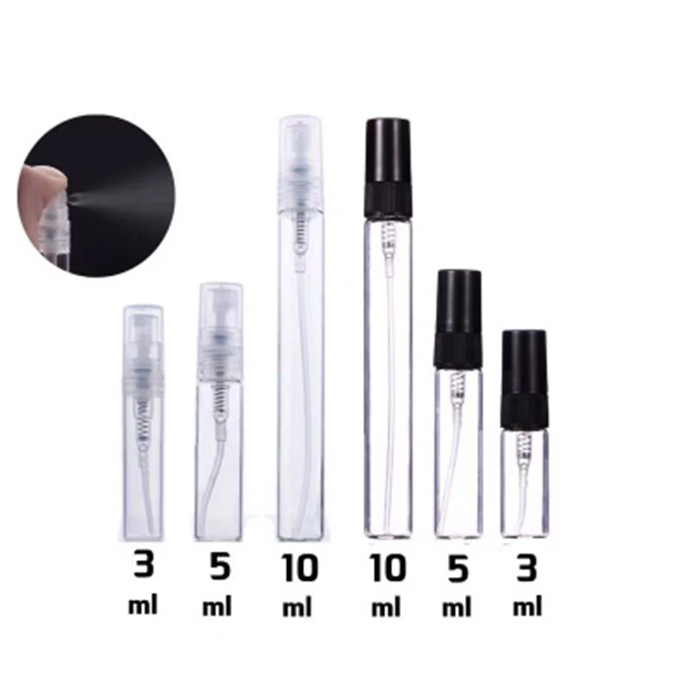 

10pcs/pack 3ML 5ML 10ML Portable Mini Perfume Bottle Empty Cosmetics Bottle Sample Test Tube Thin Glass Vial