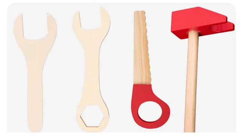 Мультяшные деревянные инструменты Монтессори, игрушки для ролевых игр, инструменты для ремонта, обучения, развивающие игрушки, подарки для детей