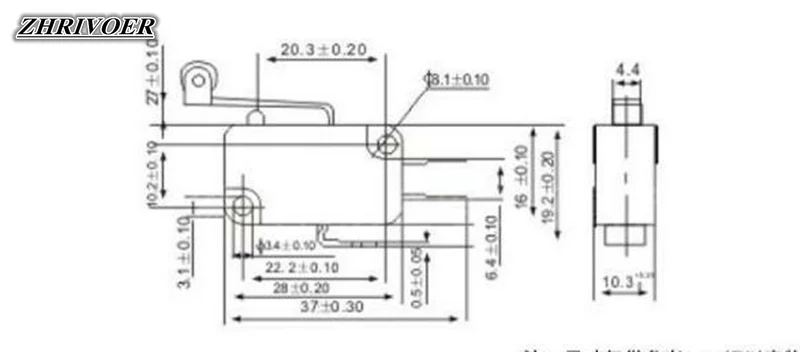 Самосброс/Мгновенный микропереключатель KW7 4 8 мм медный контактный ролик длинная